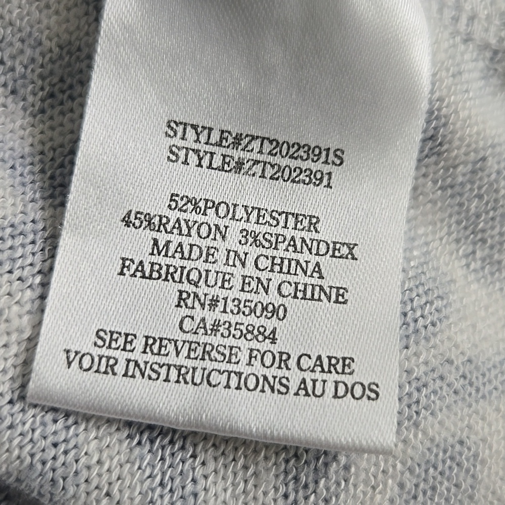 Z Supply White and Black Lepard Print Soft Knit Short Sleeve V-neck Pullover L - Picture 6 of 7